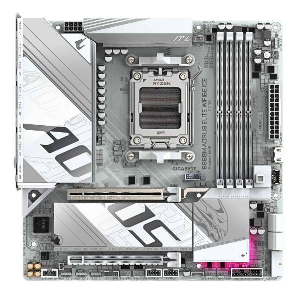 GIGABYTE B850M AORUS ELITE WIFI6E ICE AMD B850 Socket AM5 micro ATX (B850M AORUS ELITE WF6E ICE)