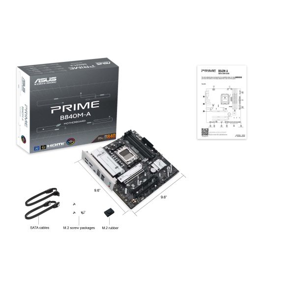 ASUS PRIME B840M-A-CSM AMD B840 Socket AM5 micro ATX (90MB1J10-M0EAYC)