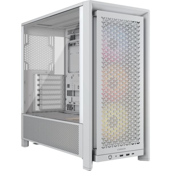 CORSAIR FRAME 4000D RS ARGB Modular High Airflow Mid-Tower PC Case White (CC-9011297-WW)