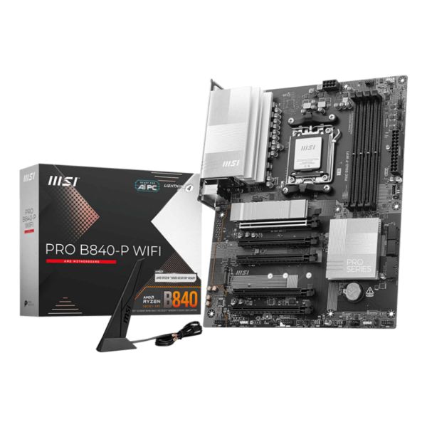 MSI PRO B840-P WIFI moederbord AMD B840 Socket AM5 ATX (7E57-001R)