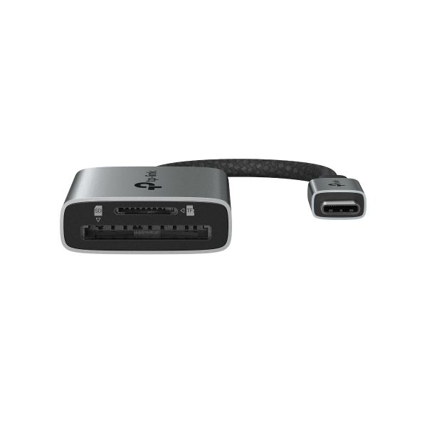TP-Link UA430C geheugenkaartlezer USB 3.2 Gen 1 (3.1 Gen 1) Type-C Grijs (UA430C)