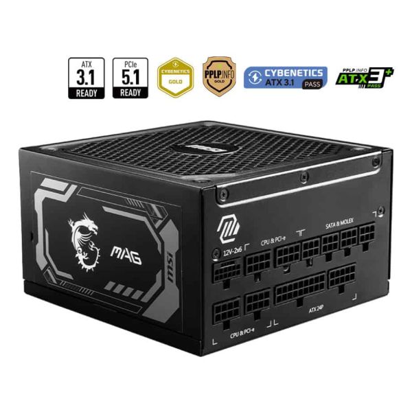 MSI MAG A1250GL PCIE5 power supply unit 1250 W 24-pin ATX 1U Zwart (MAG A1250GL PCIE5)