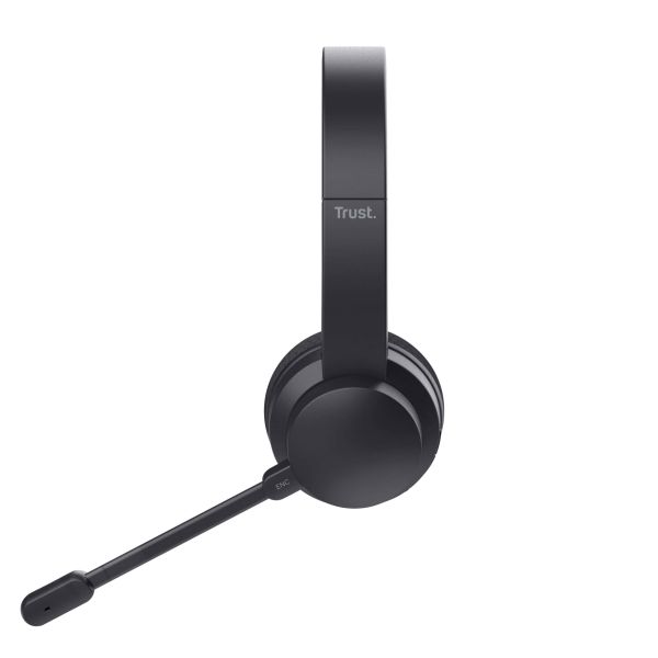 Trust Ayda Draadloze Headset - Bluetooth headset – USB-C aansluiting – Zwart (25463) Trust Ayda Draadloze Headset - Bluetooth headset – USB-C aansluiting – Zwart (25463)