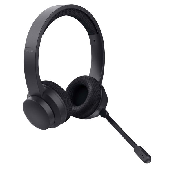 Trust Ayda Draadloze Headset - Bluetooth headset – USB-C aansluiting – Zwart (25463) Trust Ayda Draadloze Headset - Bluetooth headset – USB-C aansluiting – Zwart (25463)