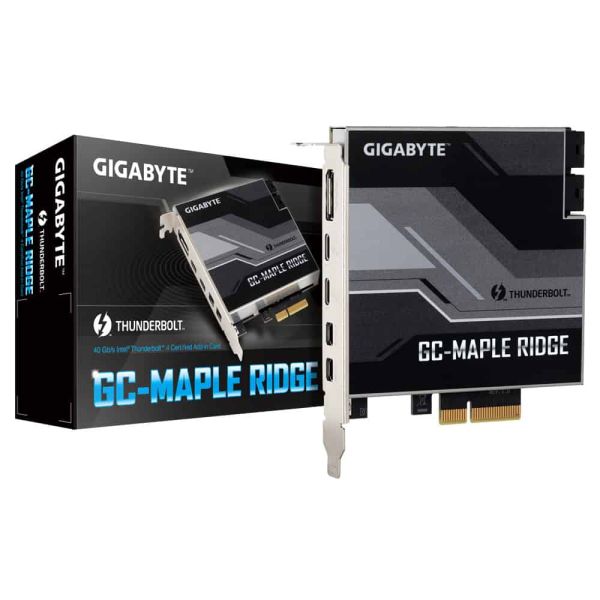 GIGABYTE GC-MAPLE RIDGE interfacekaart/-adapter Intern DisplayPort, Mini DisplayPort, Thunderbolt 4, USB 3.2 Gen 2 (3.1 Gen 2) (GC-MAPLE RIDGE)