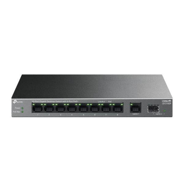 TP-Link LiteWave LS1210GP netwerk-switch Unmanaged Gigabit Ethernet (10/100/1000) Power over Ethernet (PoE) Zwart (LS1210GP)