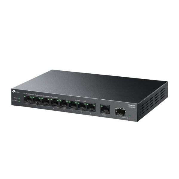 TP-Link LiteWave LS1210GP netwerk-switch Unmanaged Gigabit Ethernet (10/100/1000) Power over Ethernet (PoE) Zwart (LS1210GP)