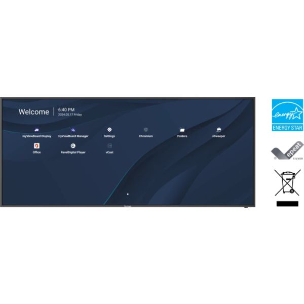Viewsonic CDE105UW interactief whiteboard 2,67 m (105") 5120 x 2160 Pixels Zwart (CDE105UW)