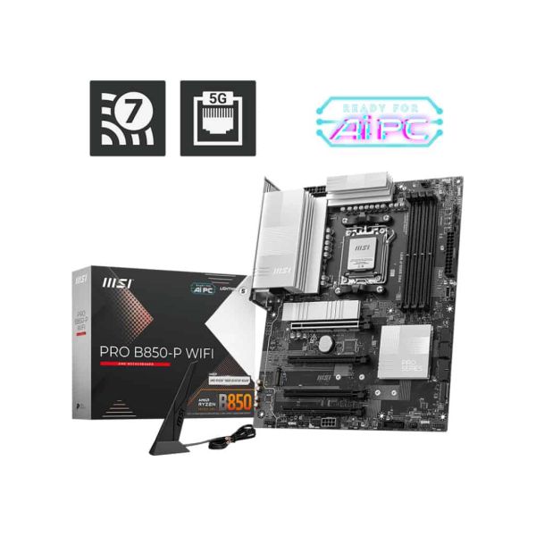 MSI PRO B850-P WIFI moederbord AMD B850 Socket AM5 ATX (7E56-002R)
