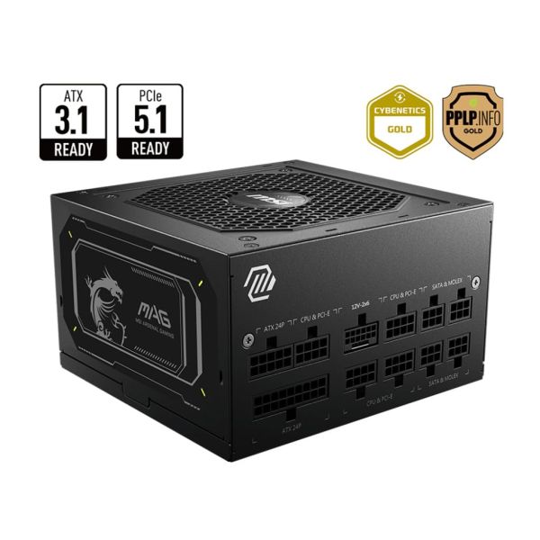 MSI MAG A850GL PCIE5 II power supply unit 850 W 20+4 pin ATX ATX Zwart (MAG A850GL PCIE5 I)