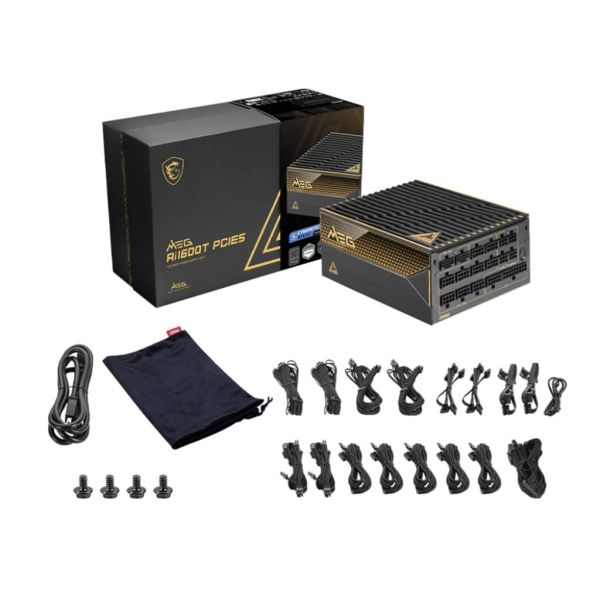 MSI MEG Ai1600T PCIE5 power supply unit 1600 W 24-pin ATX ATX Zwart (MEG AI1600T PCIE5)