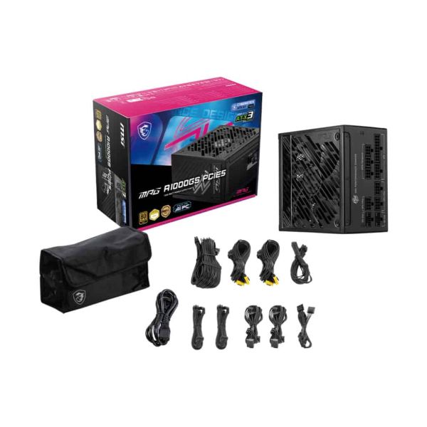 MSI MPG A1000GS PCIE5 power supply unit 1000 W 24-pin ATX ATX Zwart (MPG A1000GS PCIE5)