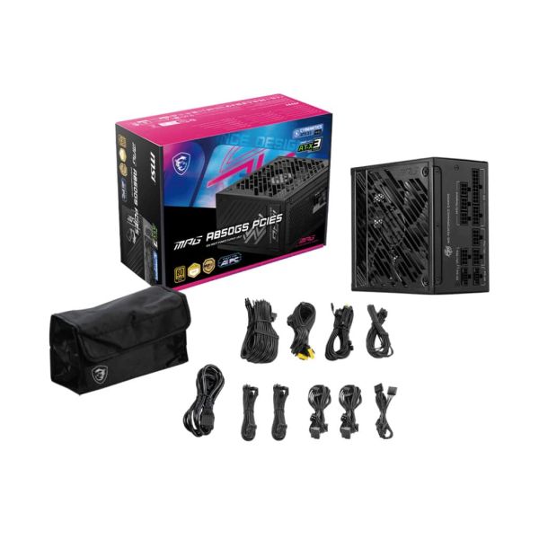 MSI MPG A850GS PCIE5 power supply unit 850 W 24-pin ATX ATX Zwart (MPG A850GS PCIE5)