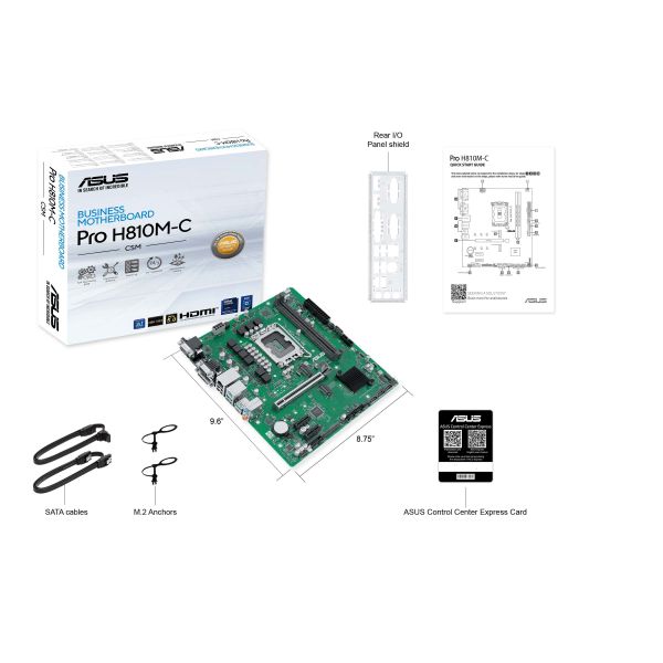 ASUS PRO H810M-C-CSM Intel H810 LGA 1851 (Socket V1) micro ATX (90MB1KHP-M0EAYC)