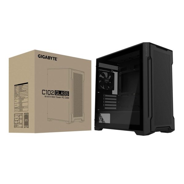 GIGABYTE C102 GLASS Midi Tower Zwart (GB-C102G)