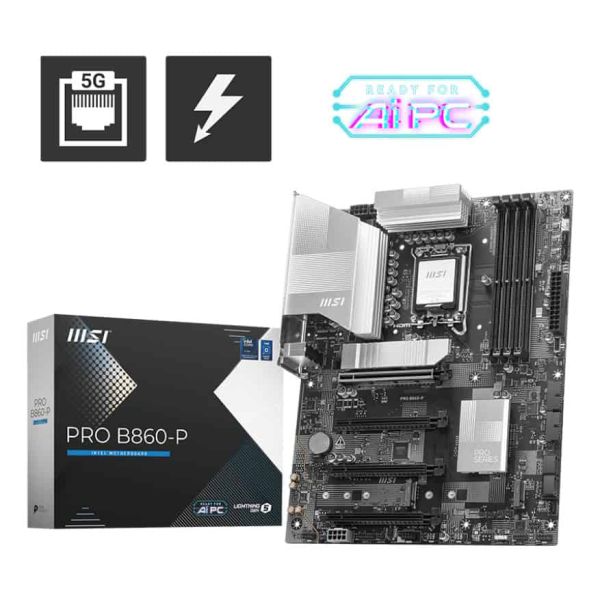 MSI PRO B860-P moederbord Intel B860 LGA 1851 (Socket V1) ATX (7E41-002R) MSI PRO B860-P moederbord Intel B860 LGA 1851 (Socket V1) ATX (7E41-002R)