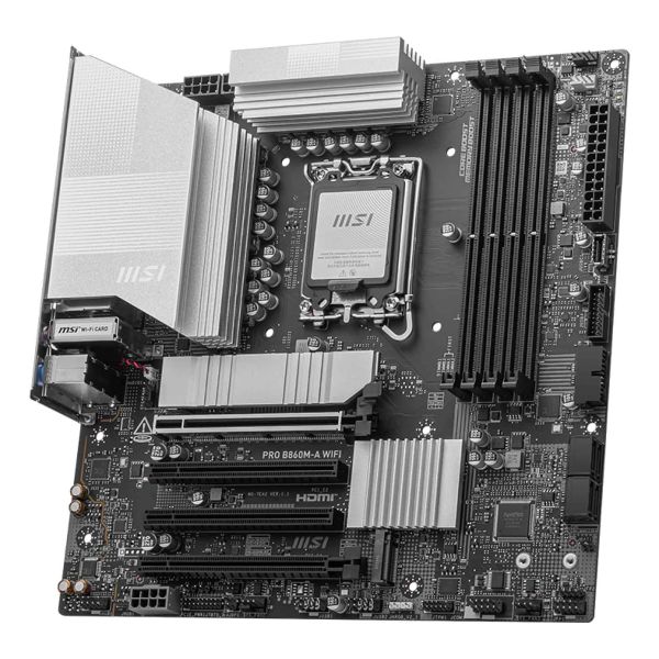 MSI PRO B860M-A WIFI moederbord Intel B860 LGA 1851 (Socket V1) micro ATX (7E42-002R)
