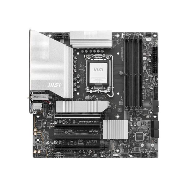 MSI PRO B860M-A WIFI moederbord Intel B860 LGA 1851 (Socket V1) micro ATX (7E42-002R)