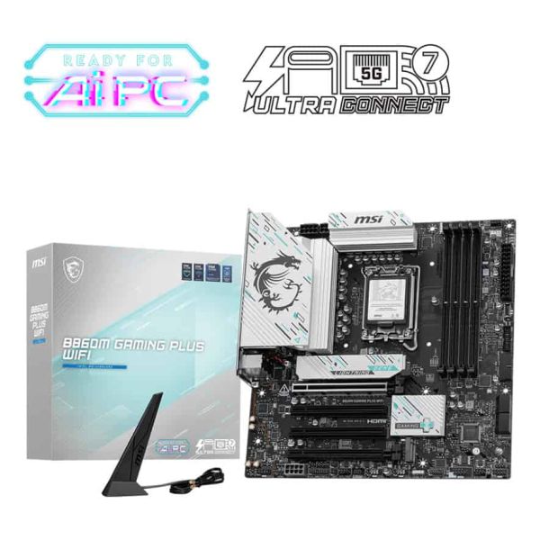 MSI B860M GAMING PLUS WIFI moederbord Intel B860 LGA 1851 (Socket V1) micro ATX (7E42-003R)