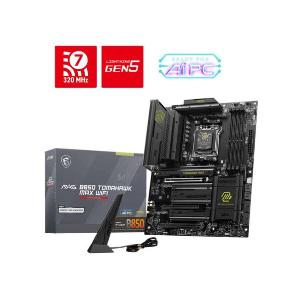 MSI MAG B850 TOMAHAWK MAX WIFI moederbord AMD B850 Socket AM5 ATX (7E62-002R) MSI MAG B850 TOMAHAWK MAX WIFI moederbord AMD B850 Socket AM5 ATX (7E62-002R)