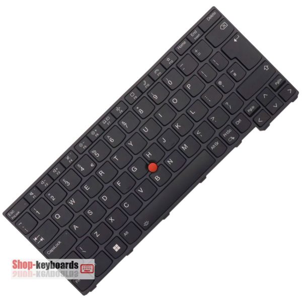 Lenovo Keyboard L13/L13 Yoga G3/G4/X13 G3 US Black (5N21H76813)
