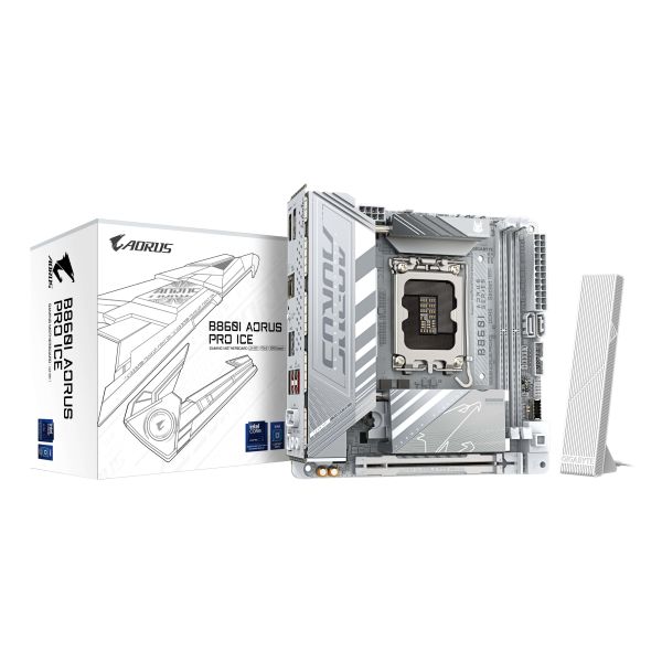 GIGABYTE B860I AORUS PRO ICE moederbord Intel B860 LGA 1851 (Socket V1) mini ITX (B860I AORUS PRO ICE)