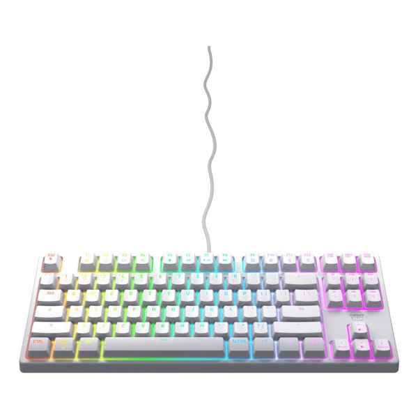 CHERRY K4V2 TKL toetsenbord Gamen USB QWERTY Amerikaans Engels Wit (CX-K4V2-RGB-TKL-WH-R-US)
