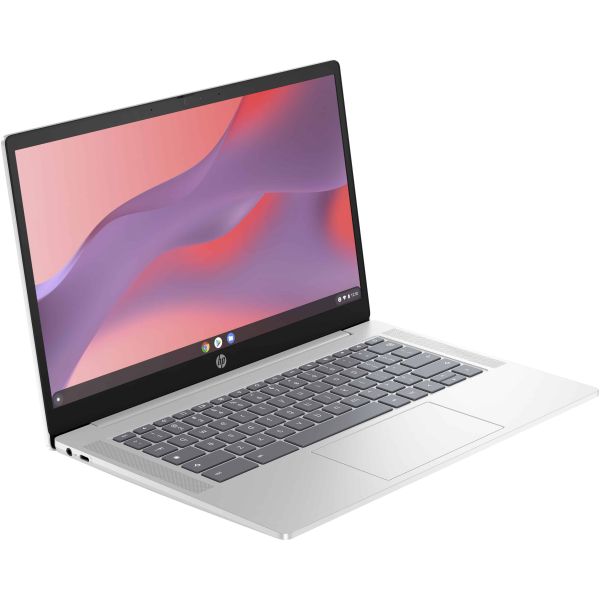 HP Chromebook 14a-nf0080nd Intel® N N200 35,6 cm (14") Full HD 8 GB LPDDR5-SDRAM 128 GB Flash Wi-Fi 6E (802.11ax) ChromeOS Zilver (A12M0EA#ABH)