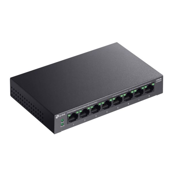 TP-Link LiteWave LS108GP netwerk-switch Unmanaged Gigabit Ethernet (10/100/1000) Power over Ethernet (PoE) Zwart (LS108GP)