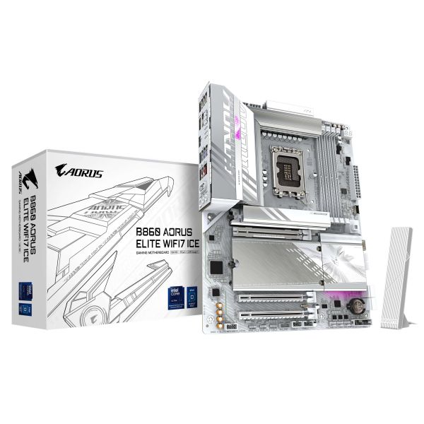 GIGABYTE B860 AORUS ELITE WIFI7 ICE Intel B860 LGA 1851 (Socket V1) ATX (B860 A ELITE WF7 ICE 1.0)