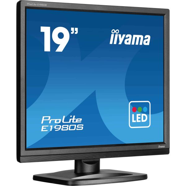 iiyama ProLite E1980S-B1 computer monitor 48,3 cm (19") 1280 x 1024 Pixels VGA LED Zwart (E1980S-B1)