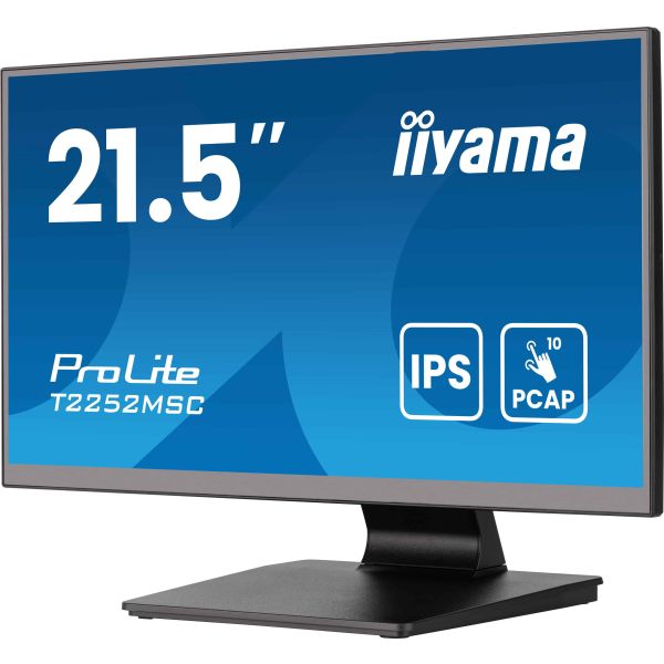 iiyama ProLite T2252MSC-B2AG computer monitor 54,6 cm (21.5") 1920 x 1080 Pixels Full HD LCD Touchscreen Zwart (T2252MSC-B2AG)