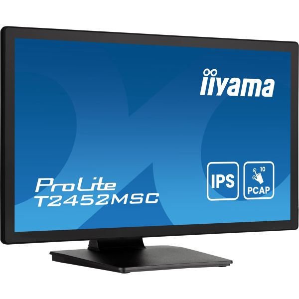 iiyama ProLite T2452MSC-B1AG computer monitor 60,5 cm (23.8") 1920 x 1080 Pixels Full HD LED Touchscreen Zwart (T2452MSC-B1AG)