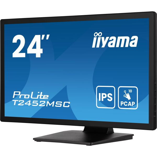 iiyama ProLite T2452MSC-B1AG computer monitor 60,5 cm (23.8") 1920 x 1080 Pixels Full HD LED Touchscreen Zwart (T2452MSC-B1AG)