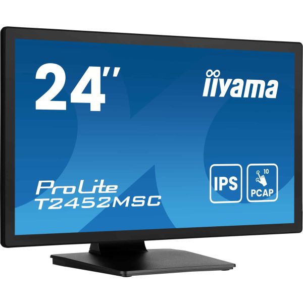 iiyama ProLite T2452MSC-B1AG computer monitor 60,5 cm (23.8") 1920 x 1080 Pixels Full HD LED Touchscreen Zwart (T2452MSC-B1AG)