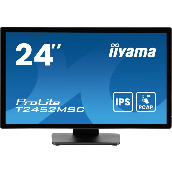 iiyama ProLite T2452MSC-B1AG computer monitor 60,5 cm (23.8") 1920 x 1080 Pixels Full HD LED Touchscreen Zwart (T2452MSC-B1AG)