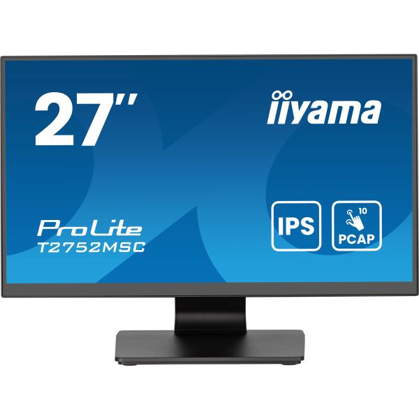 iiyama ProLite T2752MSC-B1AG computer monitor 68,6 cm (27") 1920 x 1080 Pixels Full HD LED Touchscreen Zwart (T2752MSC-B1AG)