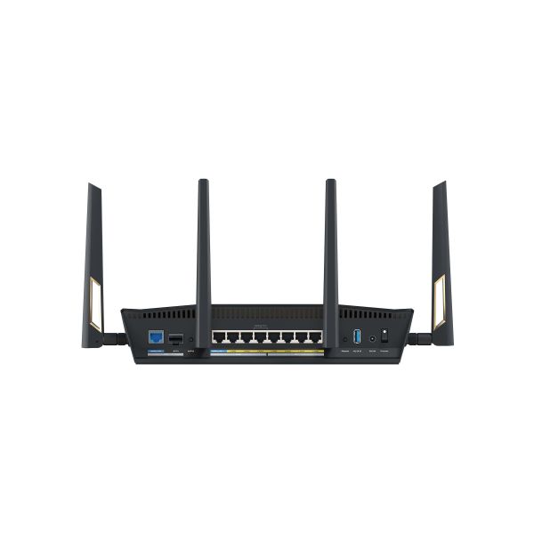 ASUS RT-BE88U draadloze router 10 Gigabit Ethernet Dual-band (2.4 GHz / 5 GHz) Zwart, Grijs (RT-BE88U)