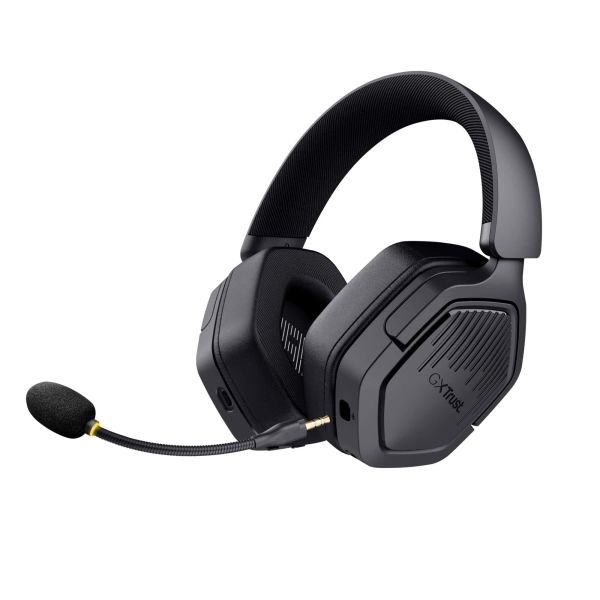 Trust GXT 493 Carus Gaming Headset - Draadloze gamingheadset – Bluetooth en USB verbinding – Afneembare microfoon – Zwart (25491)