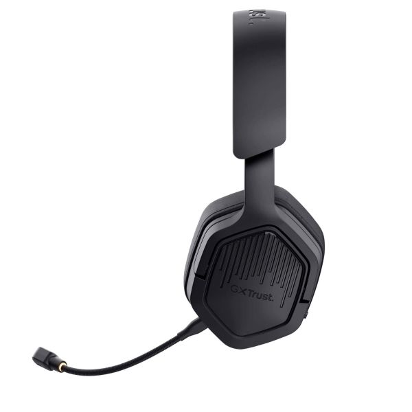 Trust GXT 493 Carus Gaming Headset - Draadloze gamingheadset – Bluetooth en USB verbinding – Afneembare microfoon – Zwart (25491)