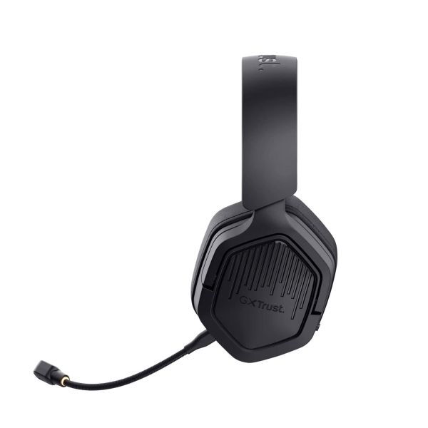 Trust GXT 493 Carus Gaming Headset - Draadloze gamingheadset – Bluetooth en USB verbinding – Afneembare microfoon – Zwart (25491)