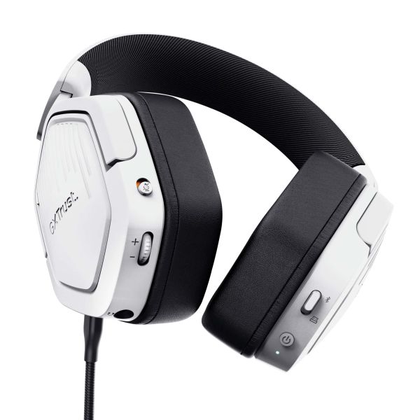 Trust GXT 493W Carus Gaming Headset - Draadloze gamingheadset – Bluetooth en 2.4 GHz verbinding – Afneembare microfoon – Wit (25534) Trust GXT 493W Carus Gaming Headset - Draadloze gamingheadset – Bluetooth en 2.4 GHz verbinding – Afneembare microfoon – Wit (25534)