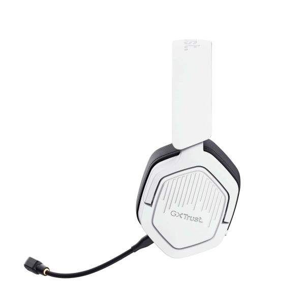 Trust GXT 493W Carus Headset Bedraad en draadloos Hoofdband, Helm Gamen USB Type-C / USB Type-A Bluetooth Wit (25534)