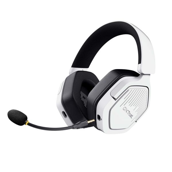 Trust GXT 493W Carus Headset Bedraad en draadloos Hoofdband, Helm Gamen USB Type-C / USB Type-A Bluetooth Wit (25534)