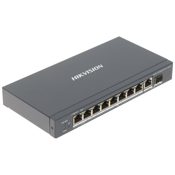 Hikvision DS-3E0510HP-E 10-poort Gigabit PoE Switch (DS-3E0510HP-E)