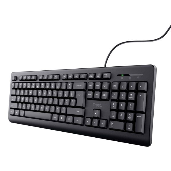 Trust 24639 toetsenbord Kantoor USB Nee Amerikaans Engels Zwart (24639)