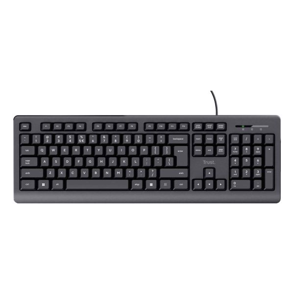 Trust 24639 toetsenbord Kantoor USB Nee Amerikaans Engels Zwart (24639)