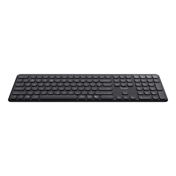 Trust Vaiya Draadloos Toetsenbord - Multi-device toetsenbord – QWERTY US-indeling – USB en Bluetooth – Zwart (25511)