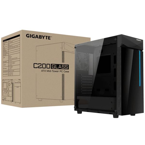 GIGABYTE C200 Midi Tower Zwart (GB-C200G)