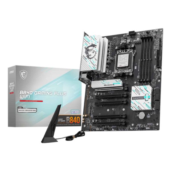 MSI B840 GAMING PLUS WIFI moederbord AMD B840 Socket AM5 ATX (B840GAMINGPLUSWIFI)  MSI B840 GAMING PLUS WIFI moederbord AMD B840 Socket AM5 ATX (B840GAMINGPLUSWIFI)
